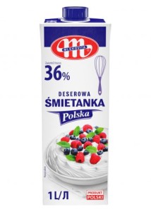 SMIETANA UHT MLEKOVITA 1L/12 36%/12