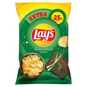 CHIPSY LAYS 163G/18 ZIELONA CEBULA EXTRA 25%