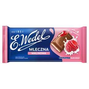 WEDEL CZEKOL.MLECZNA NADZ MALINOWA 100g/20.