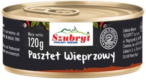 SZUBRYT PASZTET WIEPRZOWY PUSZ 120G/12