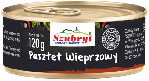SZUBRYT PASZTET WIEPRZOWY PUSZ 120G/12 [2026-04-27 08:32:04]
