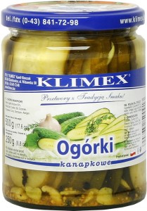OGORKI KLIMEX KANAPKOWE 500G/8