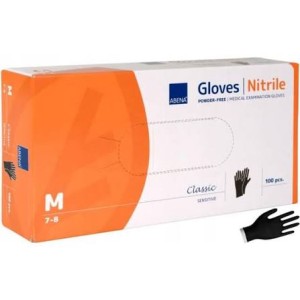 REKAWICE NITRYLOWE CZARNE ROZM.M 100s