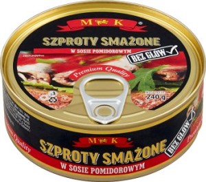 SZPROTY SMAZONE PUSZ W POMID. 240G/24 MK