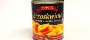 BRZOSKWINIE MK  POŁÓWKI PUSZ.  850G/12