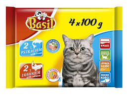 KARMA KOT BASIL SASZETKA PSTR-ŁOSOS 4X100G/13